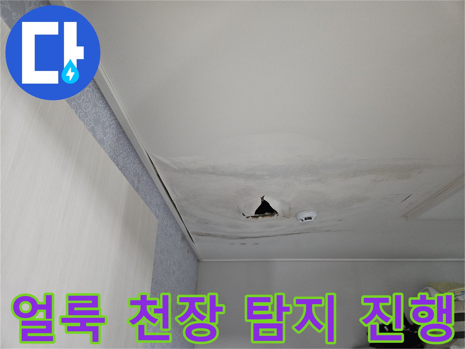 천호동 누수 - 얼룩덜룩 천장, 첨단 장비 누수 탐지