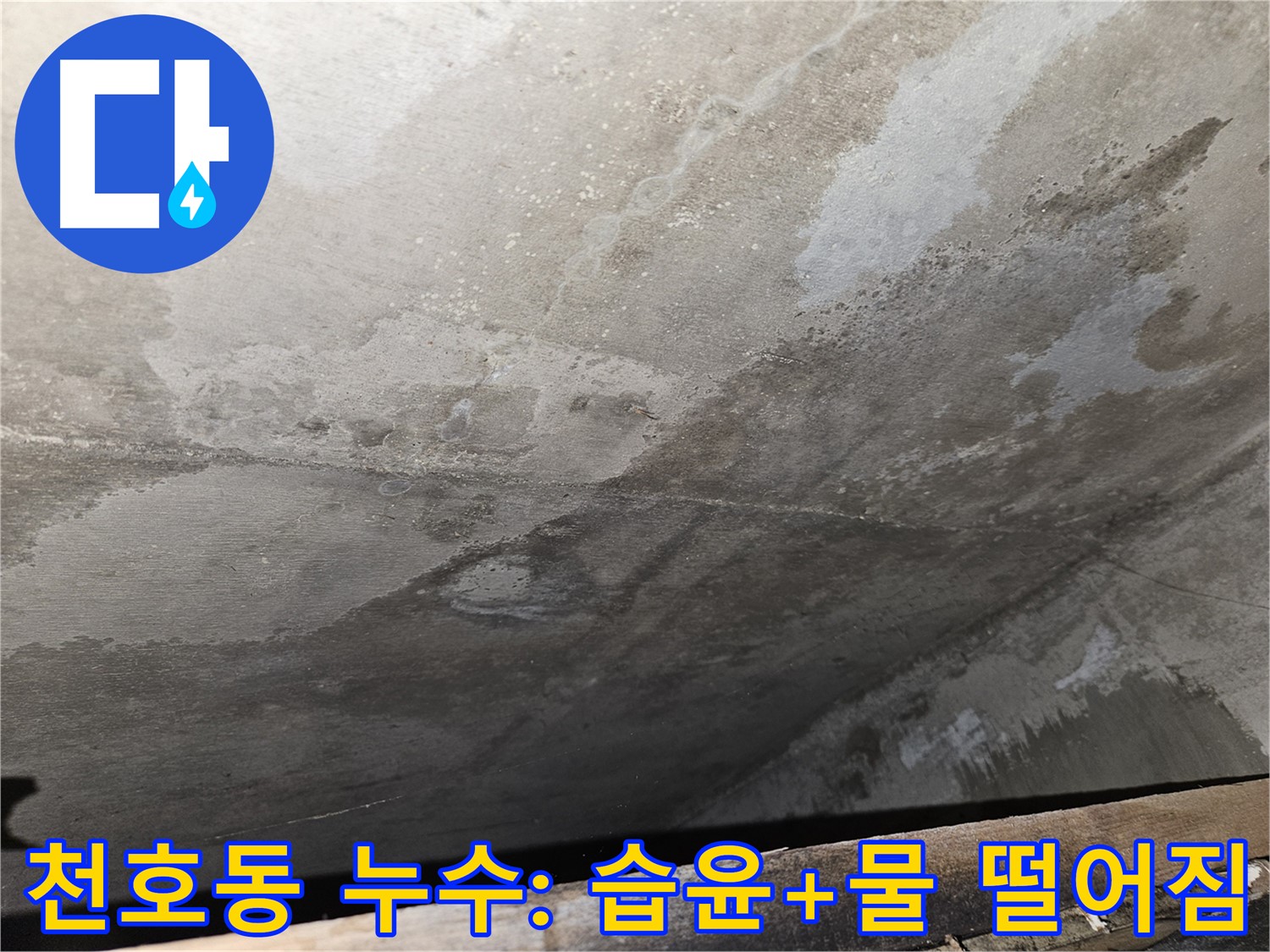 천호동 아파트 누수 - 습윤, 물 떨어짐은 누수 심각