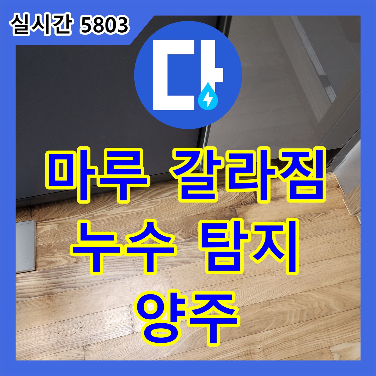 양주 은현면, 싱크대 주변 마루 갈라짐! 누수 탐지 후 완벽 보수