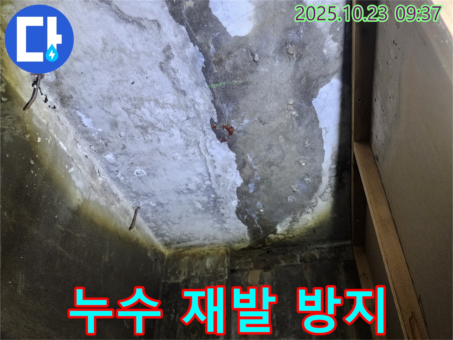완벽한 시공으로 누수 재발 방지 - 꼼꼼한 시공 과정을 보여주는 사진입니다.