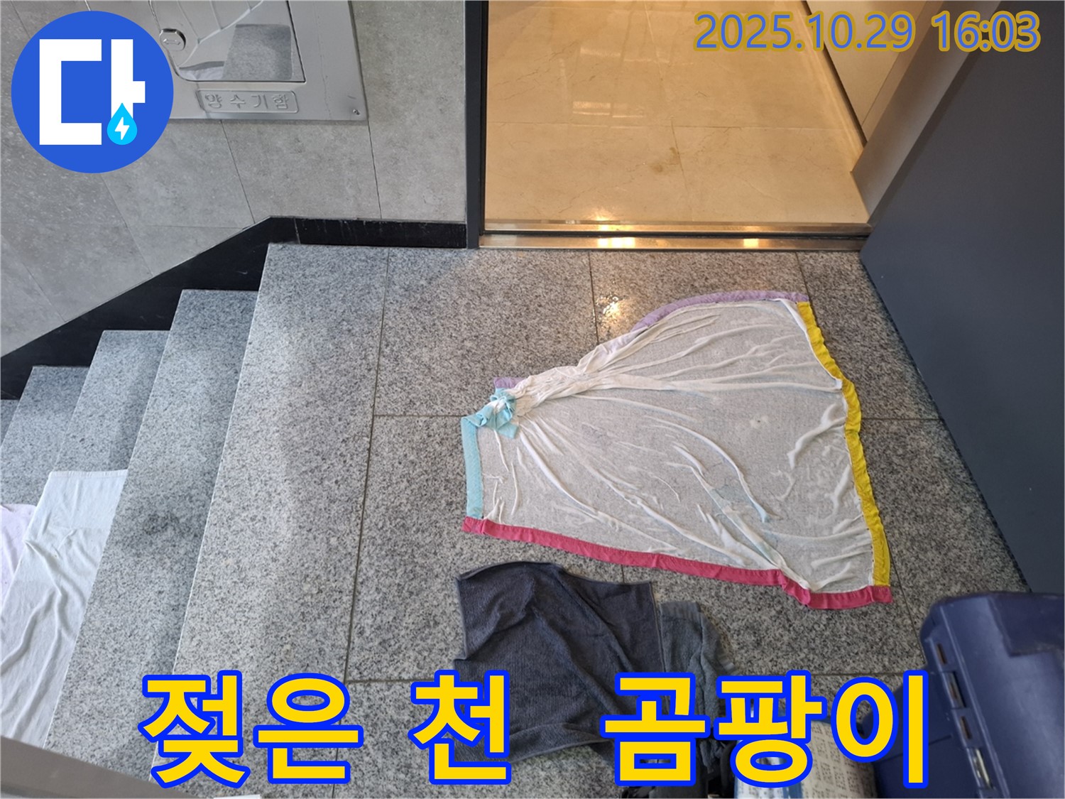 덕양구 지축동 누수 - 젖은 천, 계단 벽 곰팡이, 내부 습도