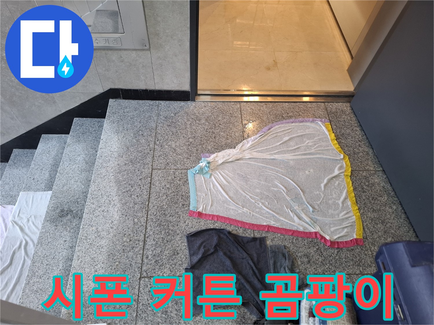 시폰 커튼과 어두운 상의 - 곰팡이 양식장?