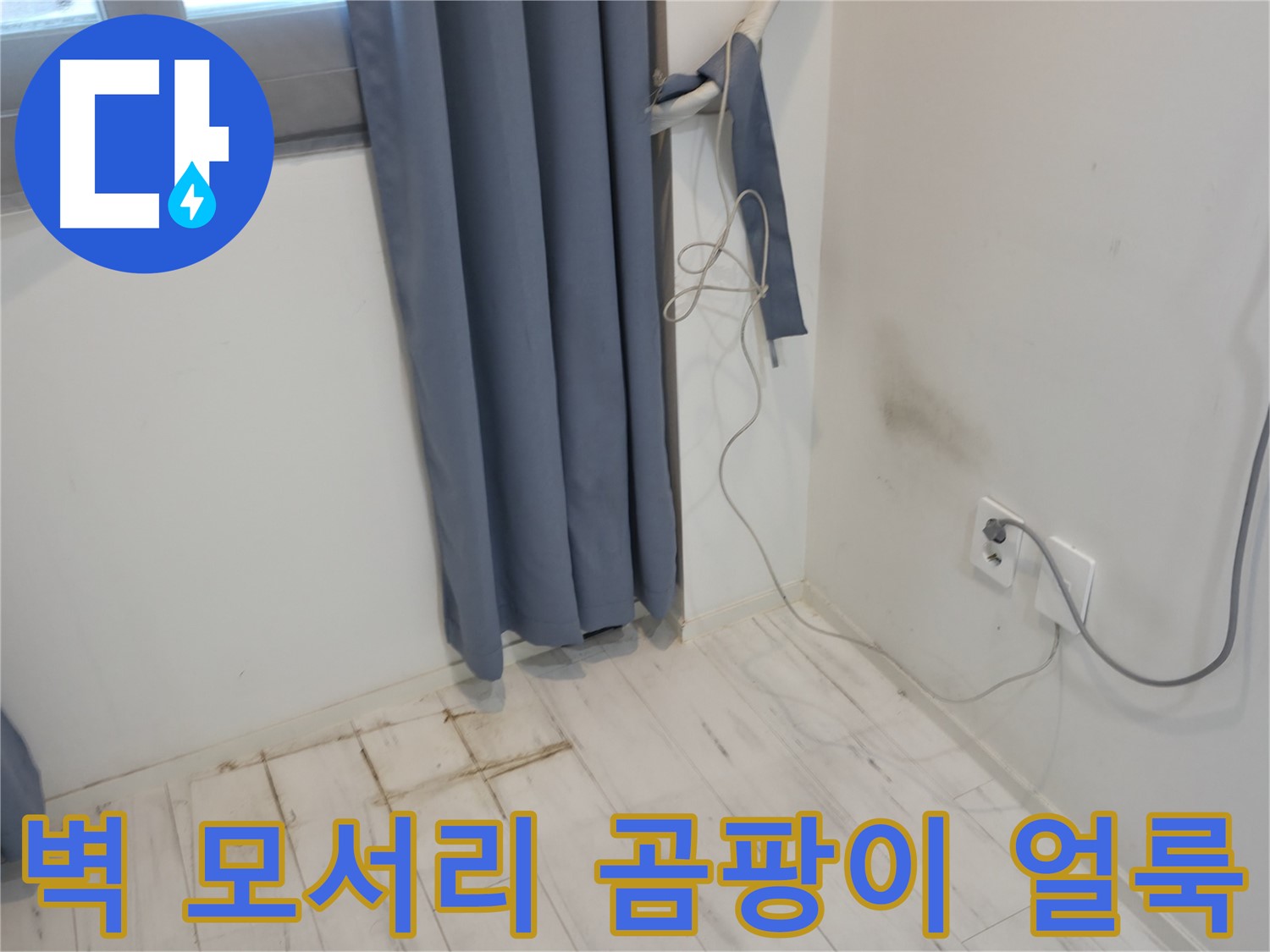 신림동 누수 - 벽 모서리 곰팡이와 젖은 얼룩 - 원인 분석
