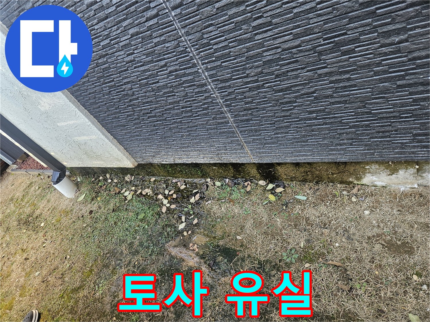 이천 아리 외벽 누수 - 빗물에 의한 토사 유실 가속화 - 환경 오염 우려