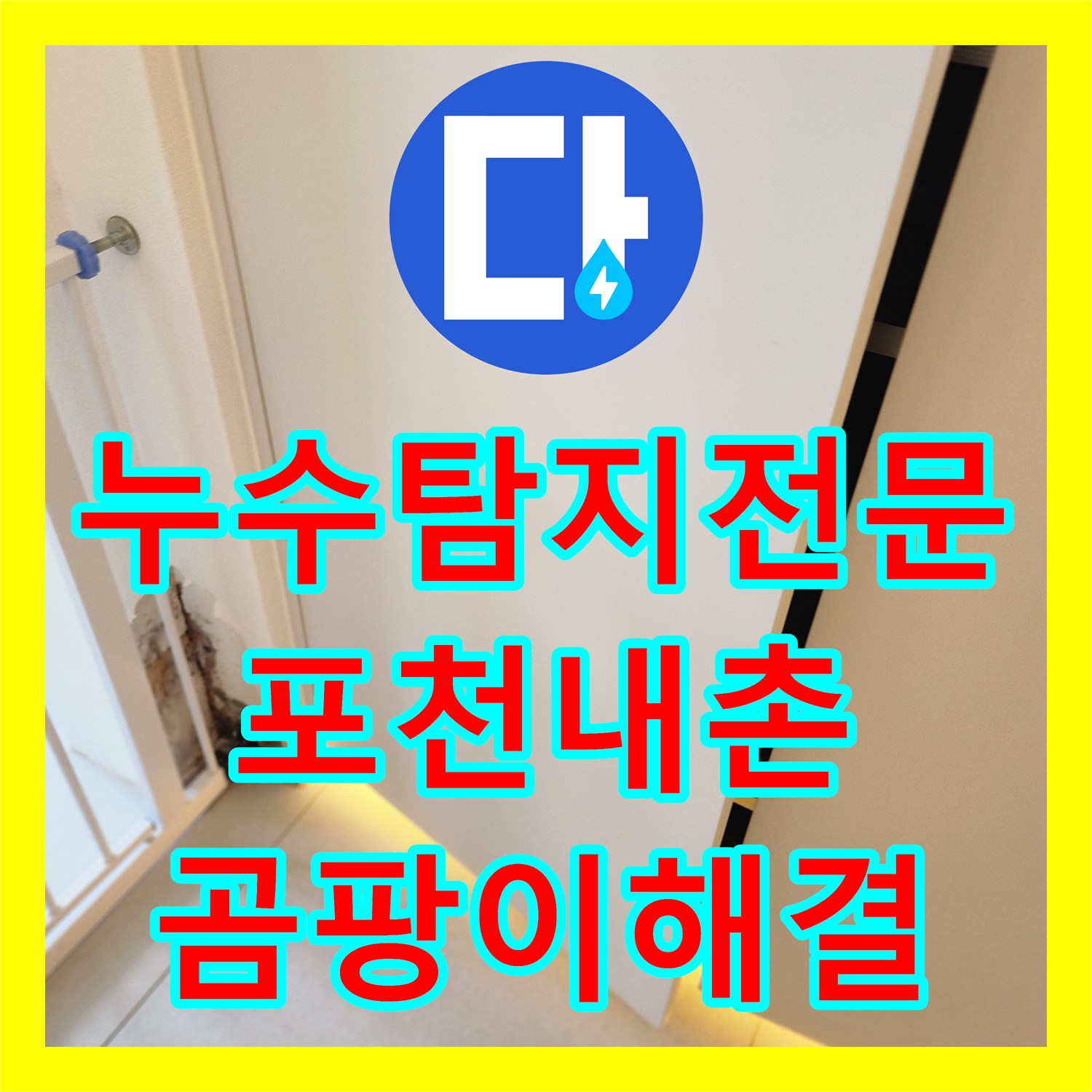 누수탐지전문 분배기 인근 배관 손상으로 인한 벽지 곰팡이를 잡은 포천시 내촌면 현장