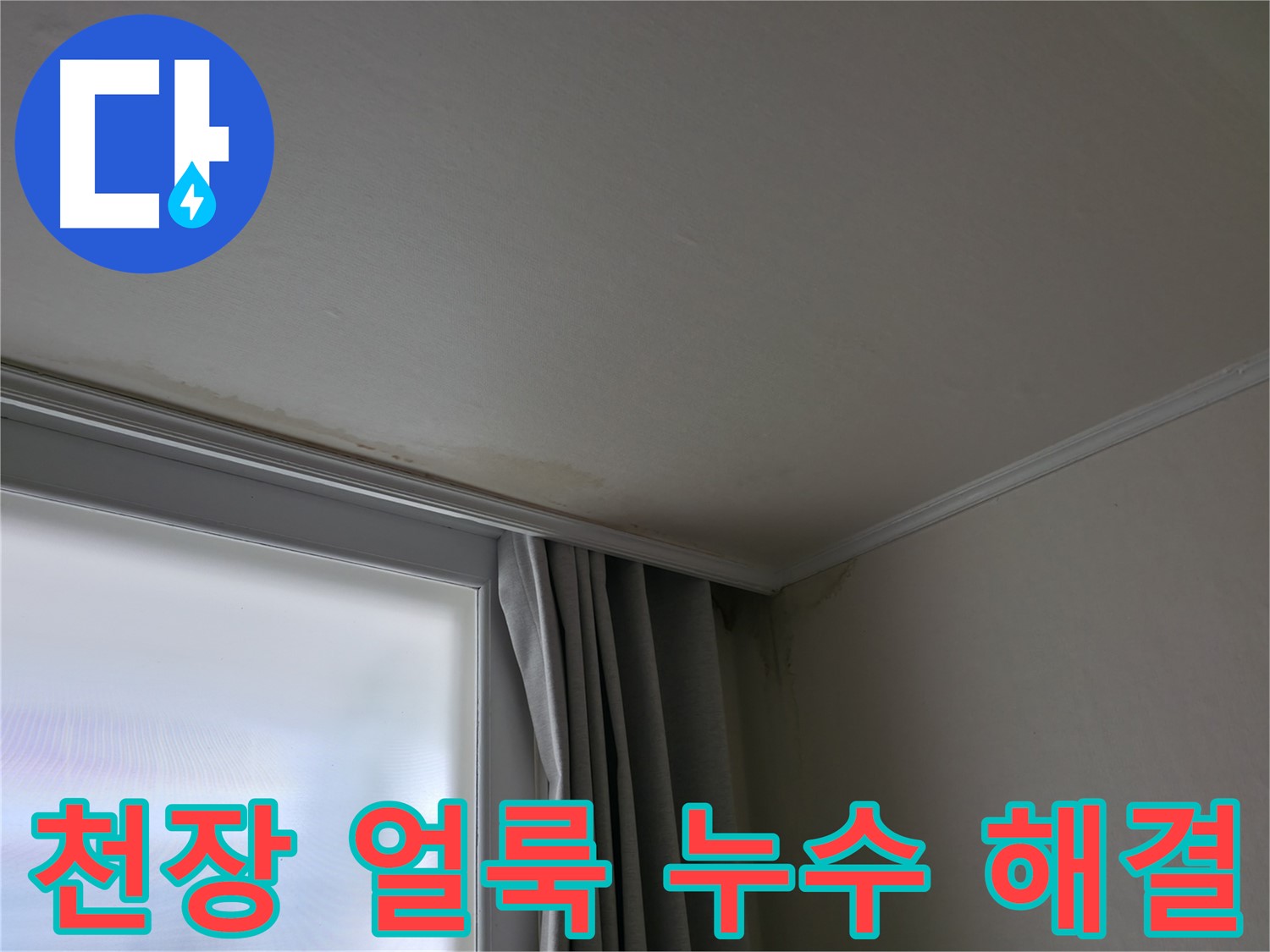 천장 얼룩 - 윗집 누수 해결 전문 업체