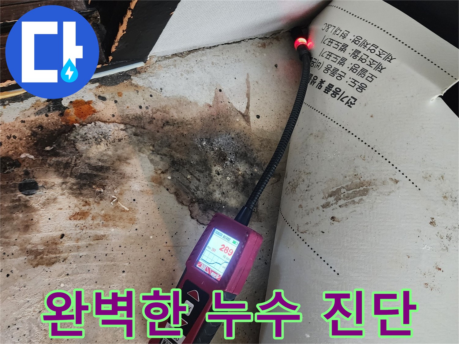 광진구 중곡동 누수탐지 - 곰팡이 핀 벽, 습도 센서로 완벽하게 진단