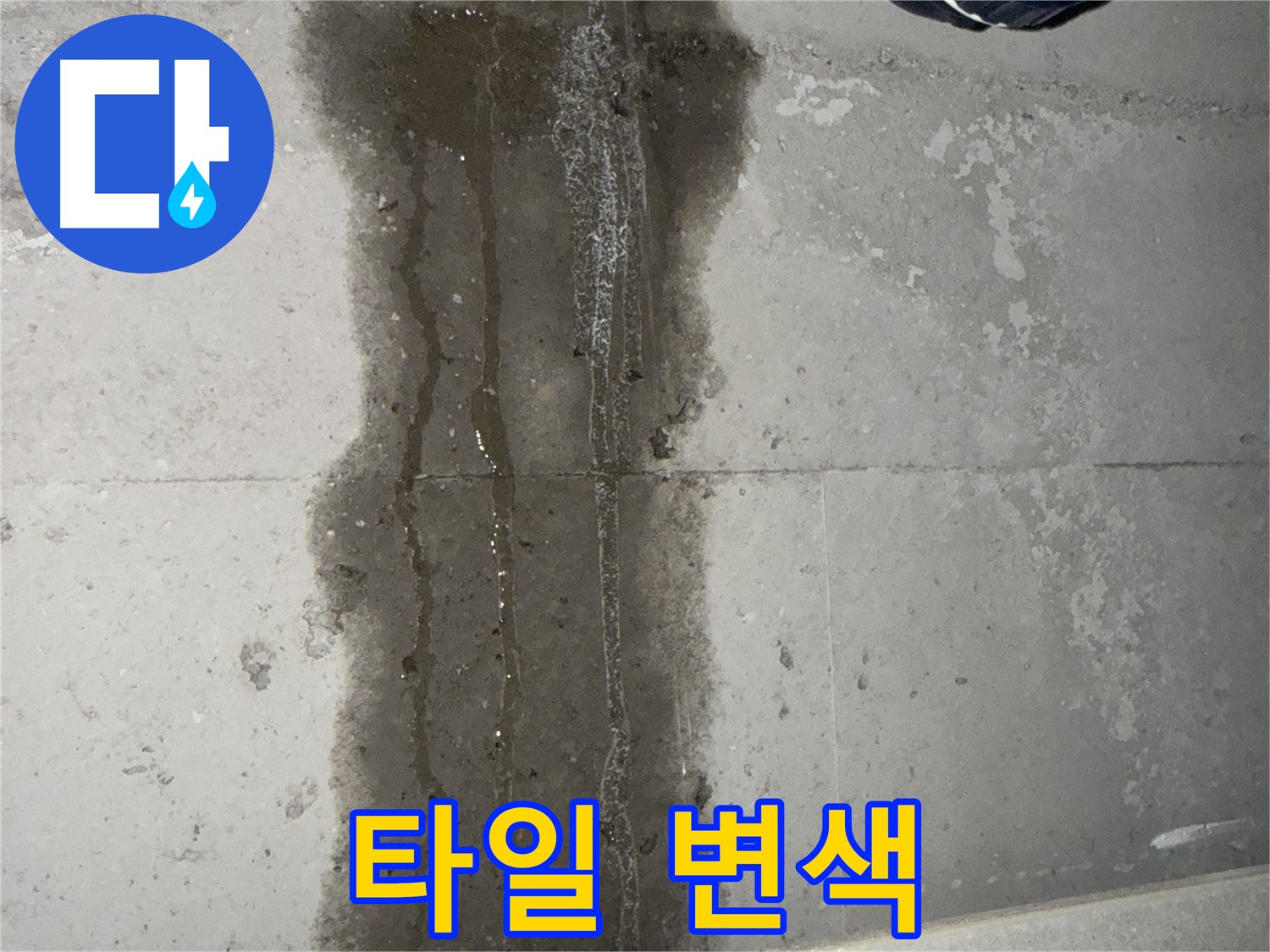 동두천 지행동 아파트 누수 - 타일 변색 - 누수 장기화