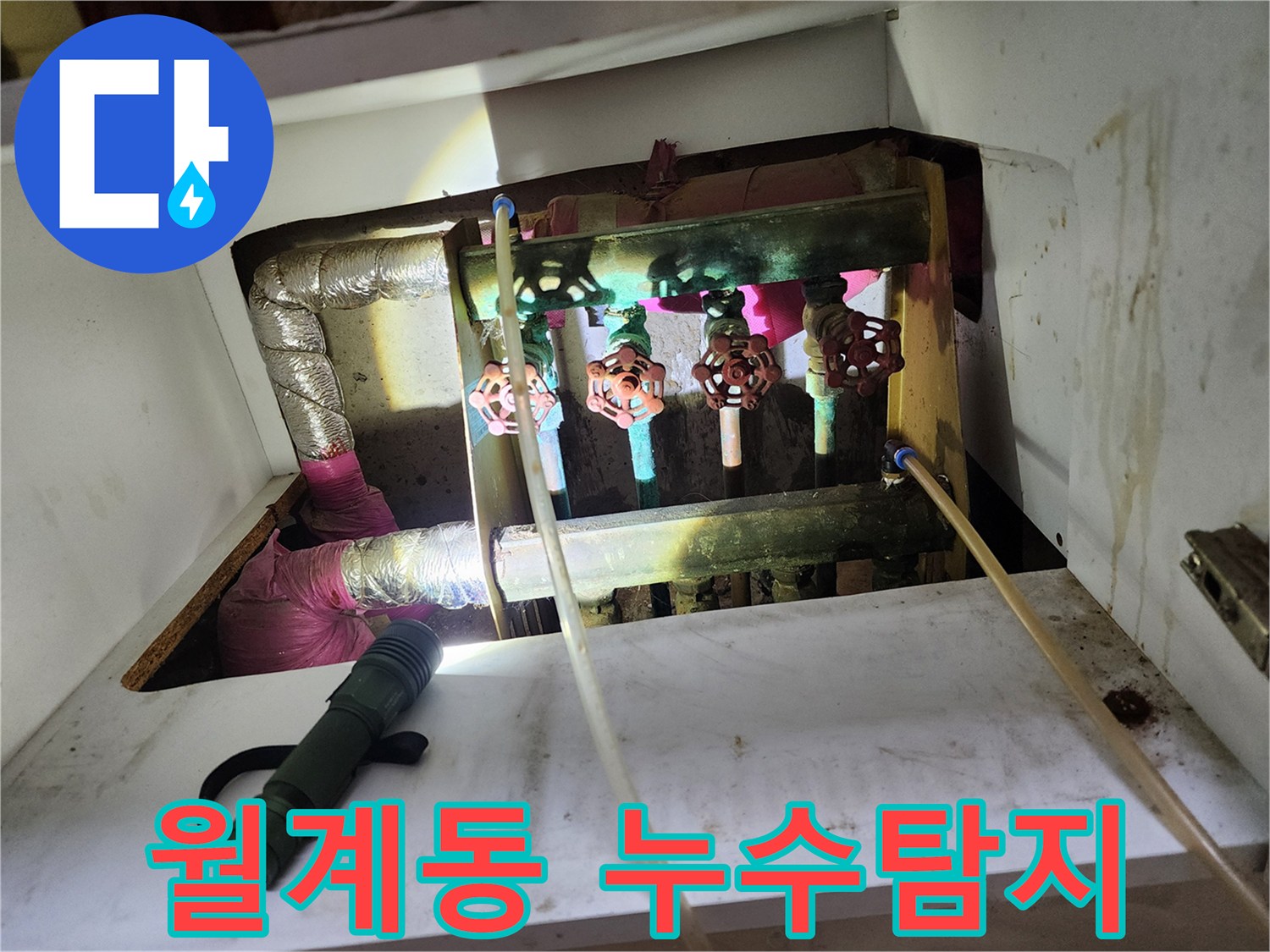 노원구 월계동 아파트 누수 현장 - 전문 장비로 정확한 누수 위치 탐지