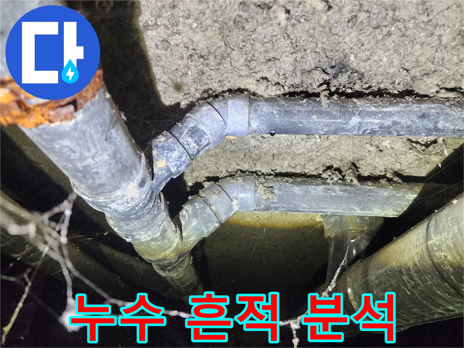 성북구 아남아파트 지하실 천장 배관 누수-누수 흔적과 진행 방향 분석