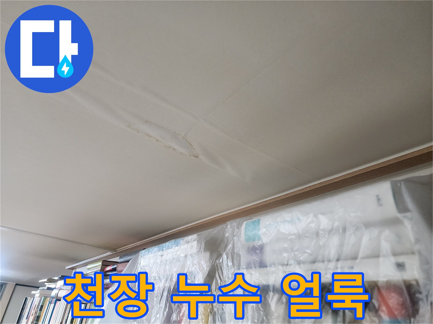 서초구 반포동 현장의 천장 물샘 흔적과 얼룩 상태