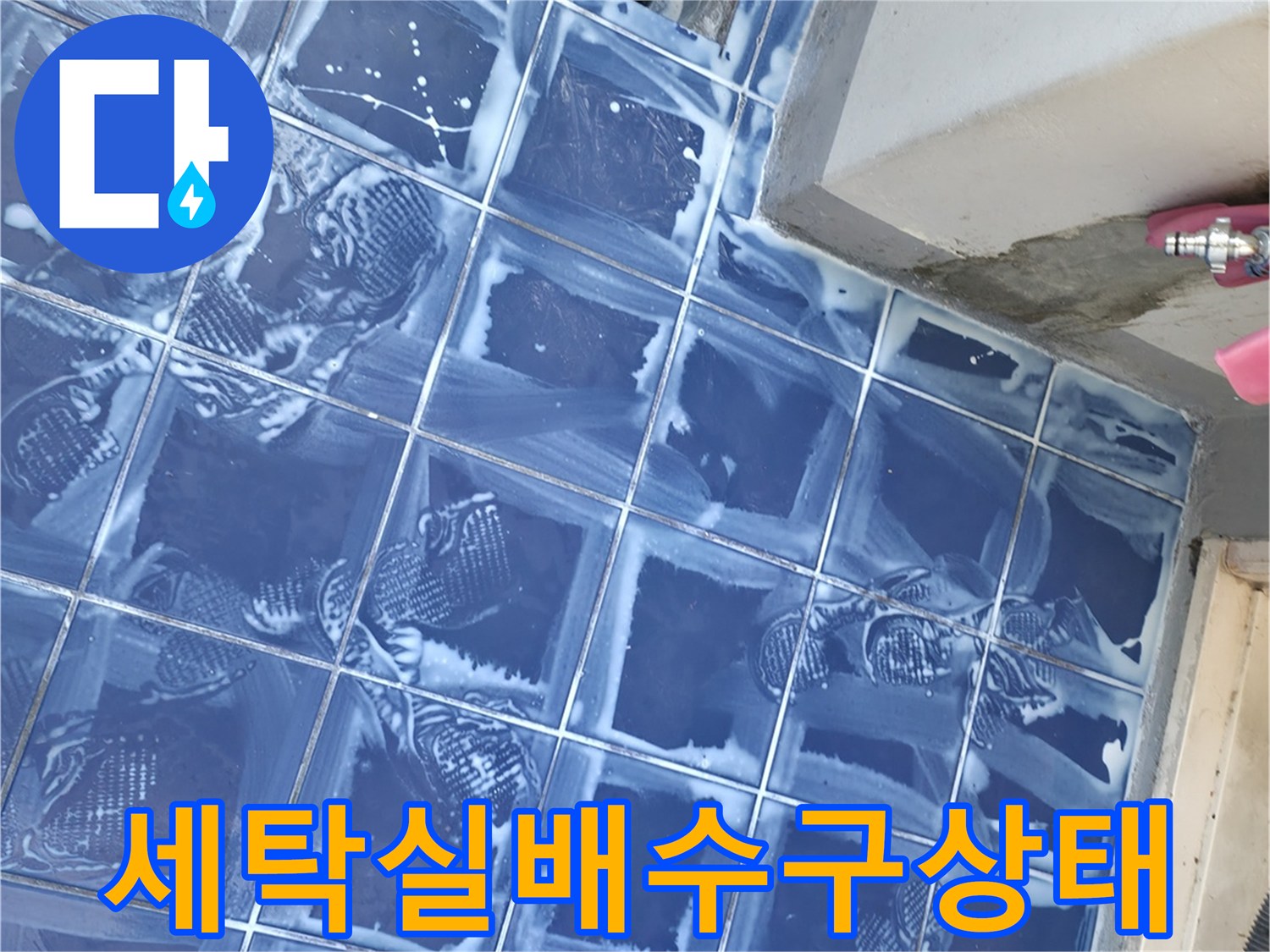 성동구-아파트-세탁실-배수구-주변-타일-상태-확인