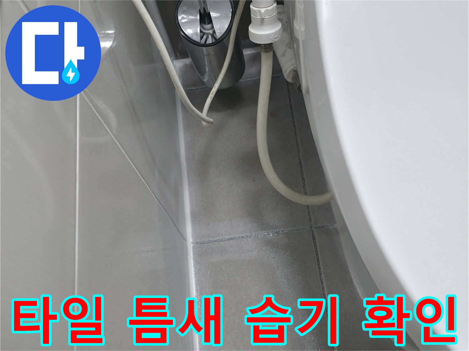 변기-옆-벽면-타일-틈새-습기-및-누수-징후