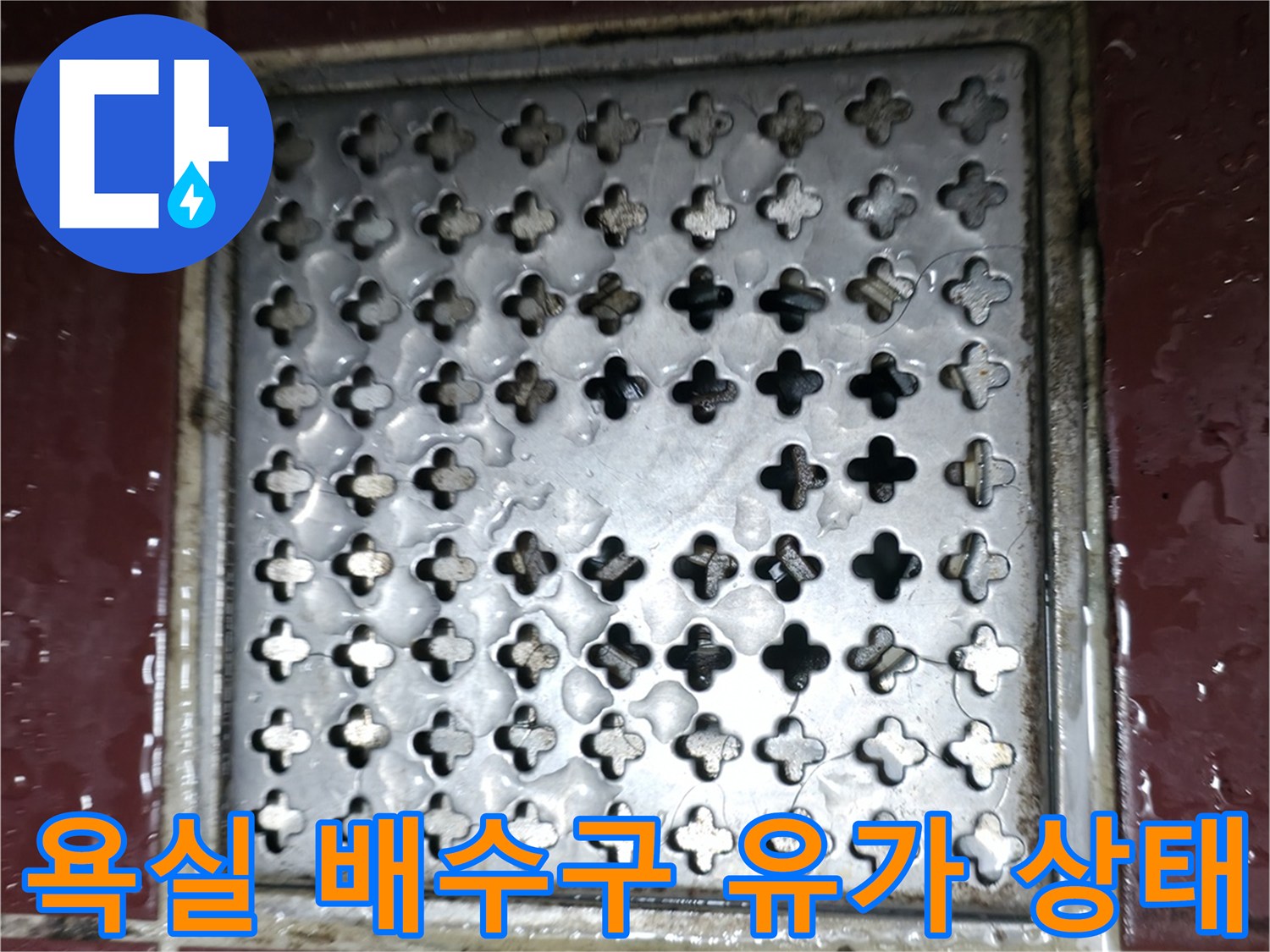 양주시 백석읍 화장실-배수구 유가 주변 타일 상태