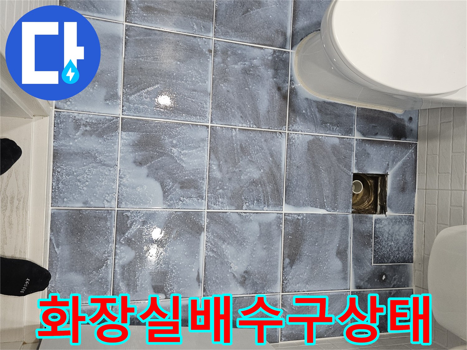 양천구-화장실-배수구-주변-타일-점검-사진