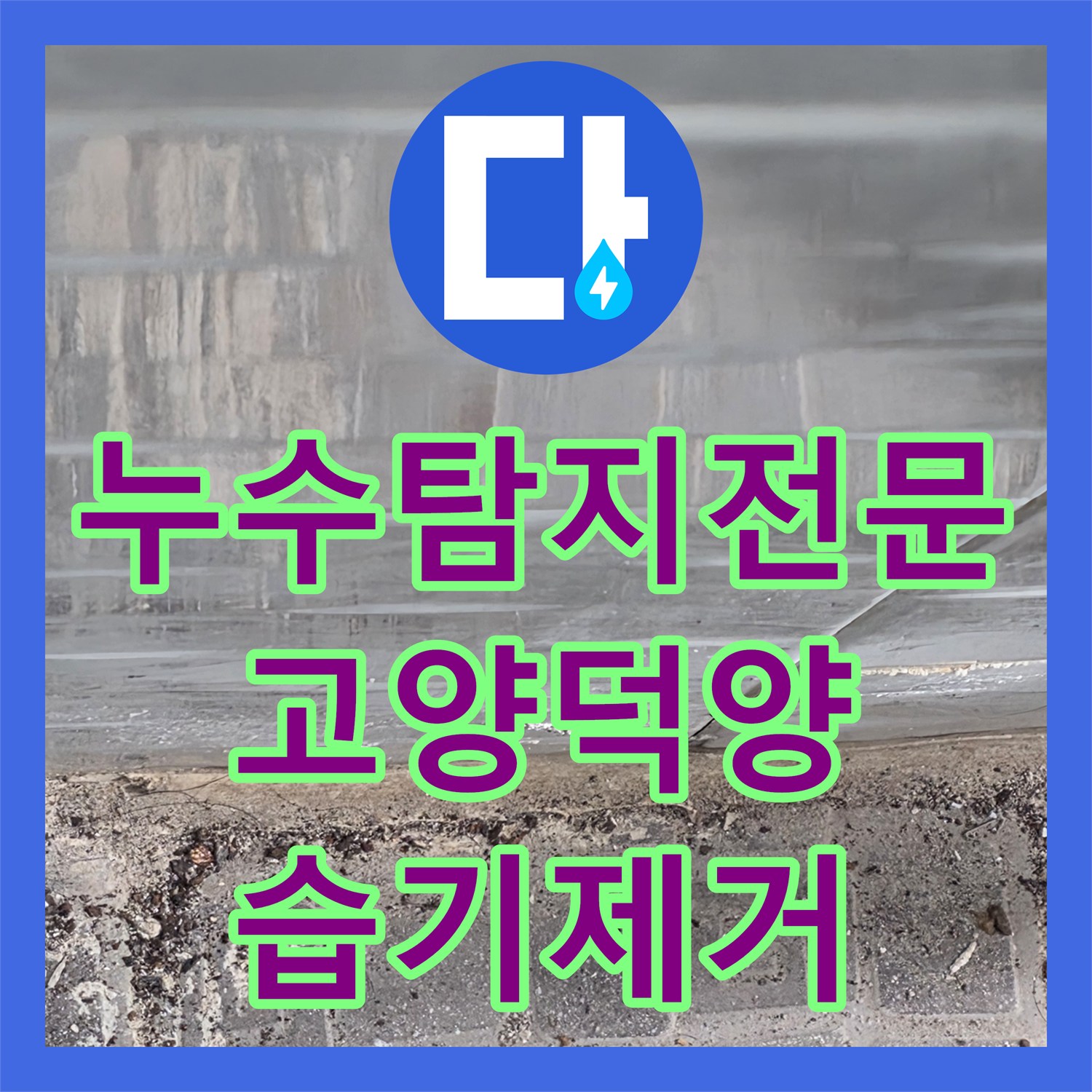 누수탐지전문 요양원 복도 습기 및 화장실 방수층 파손으로 인한 누수 수리 고양시 덕양구