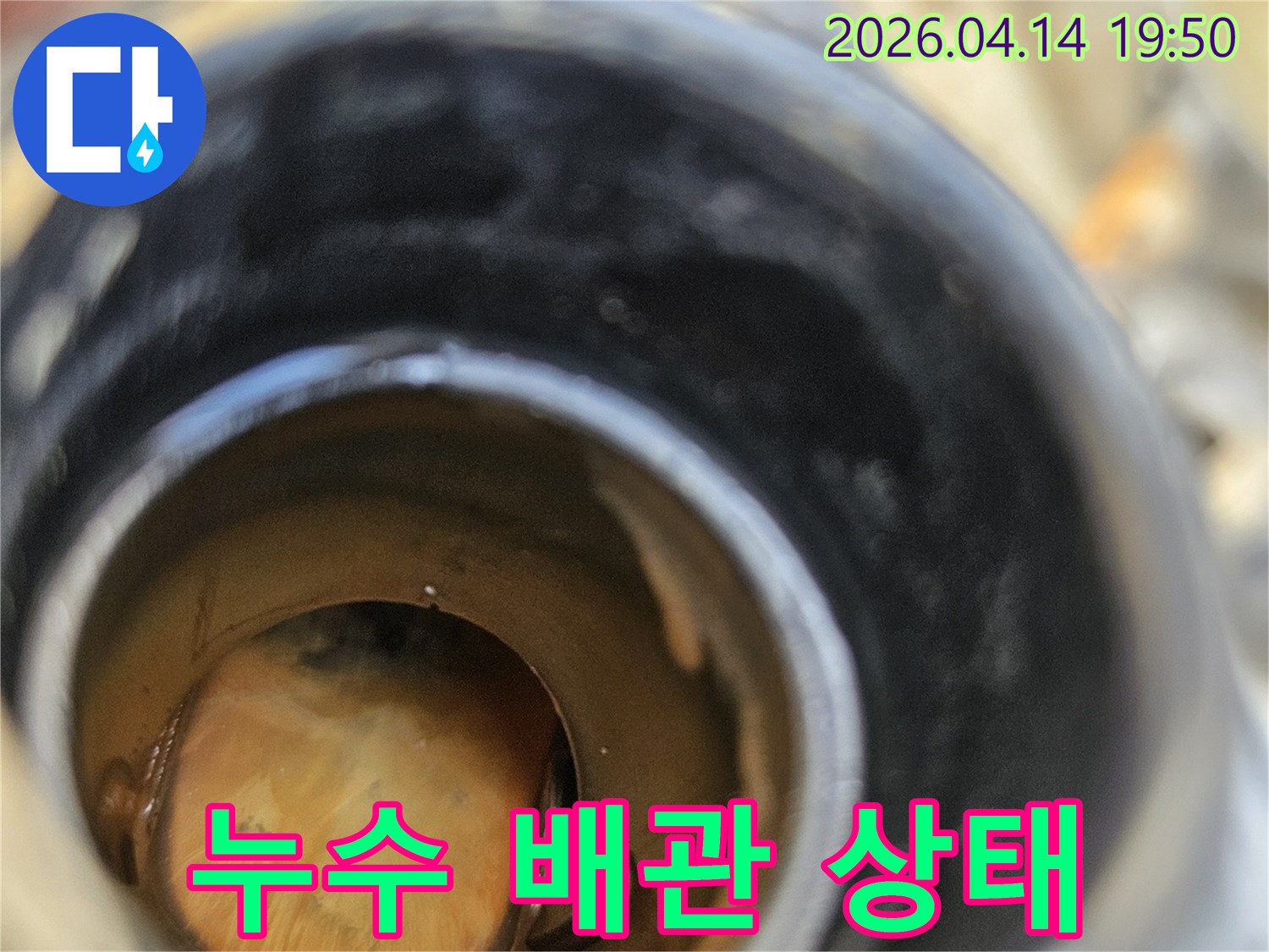 누수 탐지 중 발견된-부식된 배관 내부의 실제 모습으로-문제의 심각성을 보여줍니다