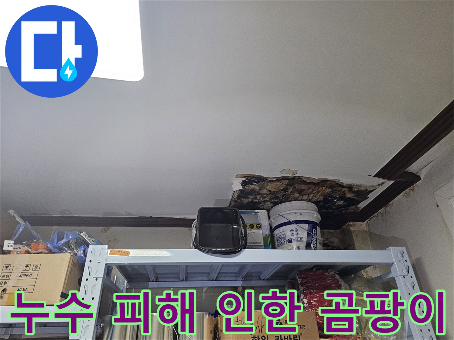상가-내부-천장-습기-및-곰팡이-발생
