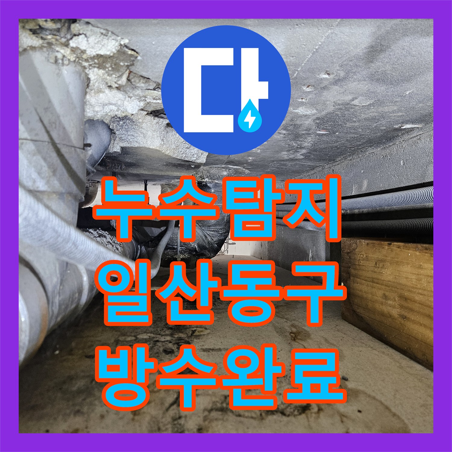 누수탐지 외부 테라스 방수 결함과 하부 배관실 낙수를 잡은 경기 고양시 일산동구 현장