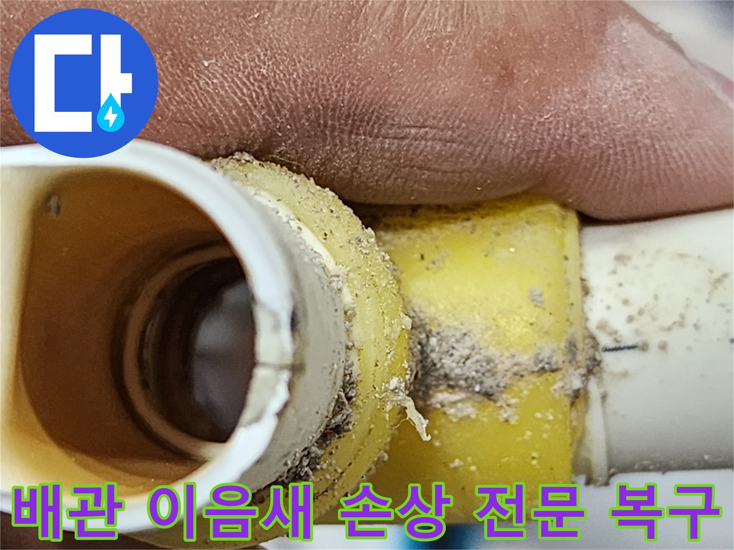 누수 엔지니어가-배관 이음새의 손상을-정밀하게 확인하여-누수 원인을-파악하는 현장 사진-전문적인 복구를 위한-핵심 단계