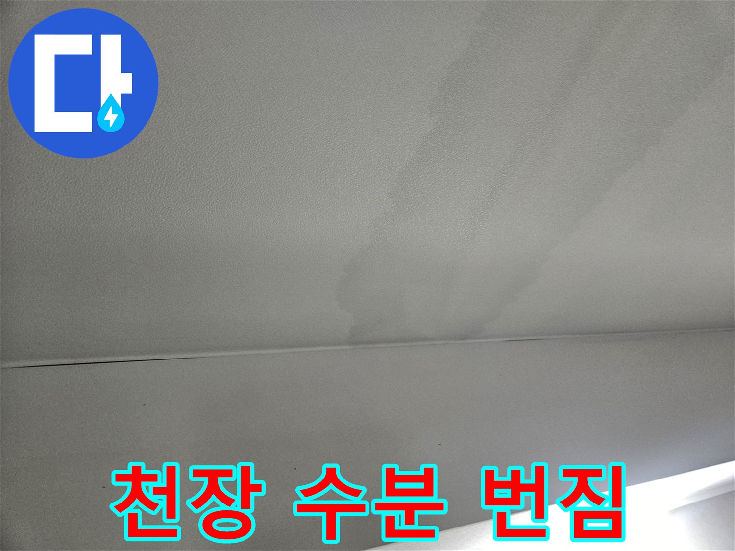 천장-마감재-부위에-번져있는-축축한-얼룩
