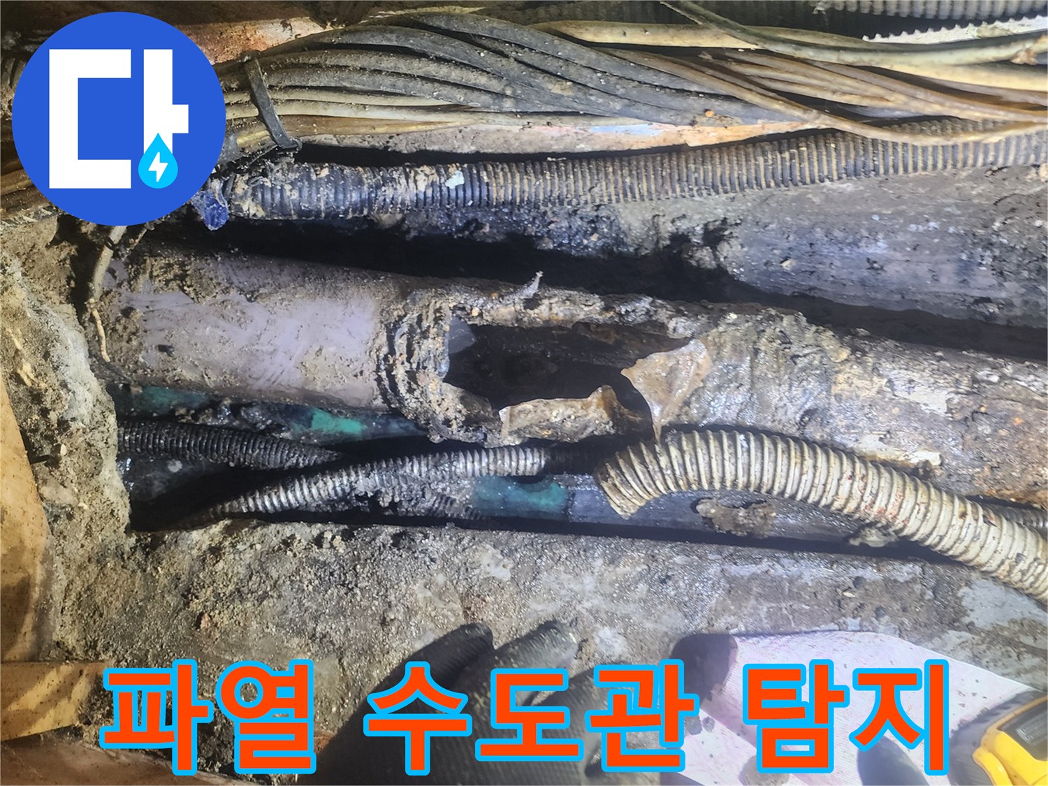 파열된-수도관에서-누수가-발생한-현장을-전문가가-정밀하게-탐지하여-문제-지점을-찾아내는-모습