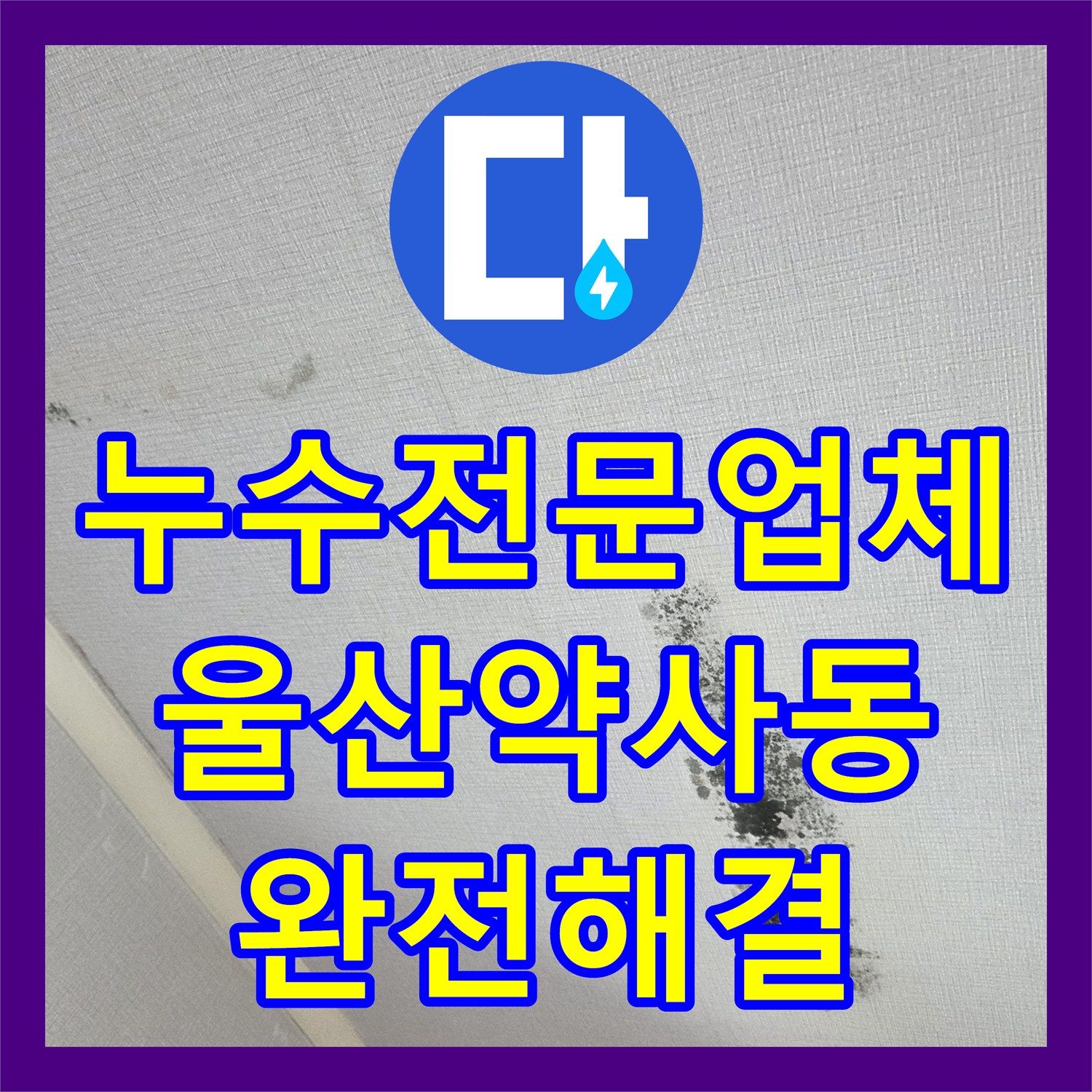 누수전문업체 도배 후 다시 시작된 아랫집 천장 물샘 문제를 해결한 울산광역시 중구 약사동
