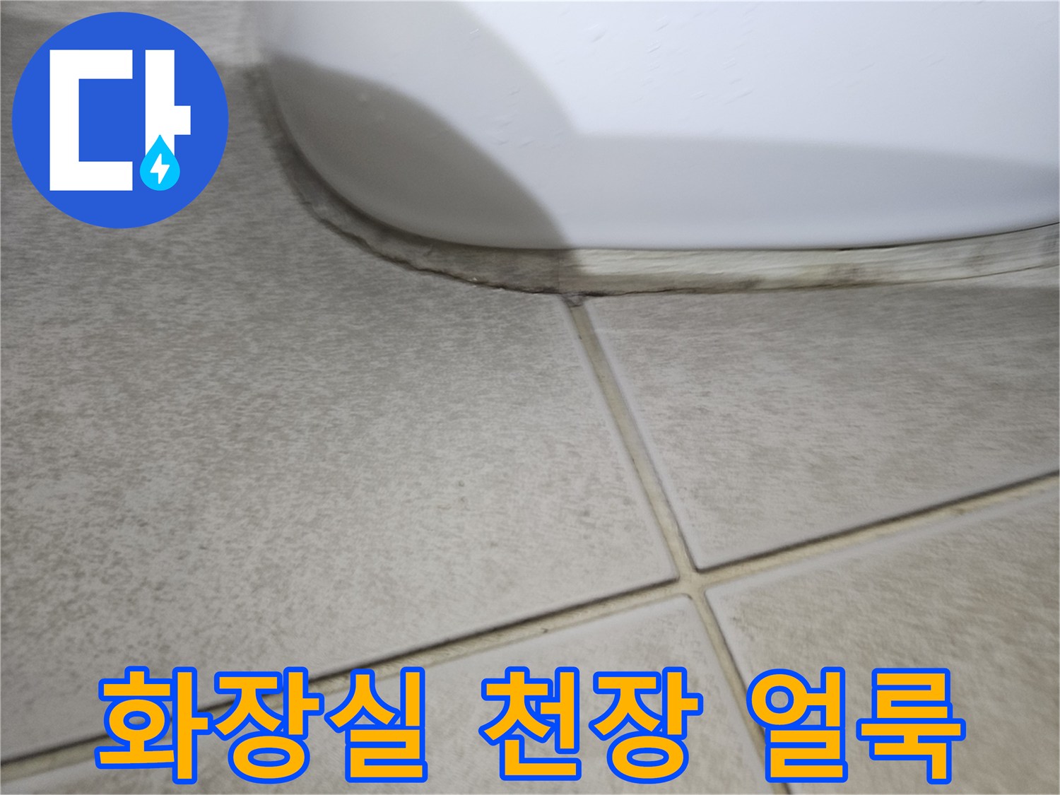 성동구 금호동 아파트 화장실 천장재의 젖은 얼룩 상태
