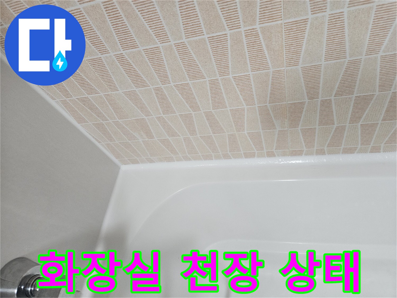 성동구 금호동 화장식 천장 벽면과 욕조 상단 모습