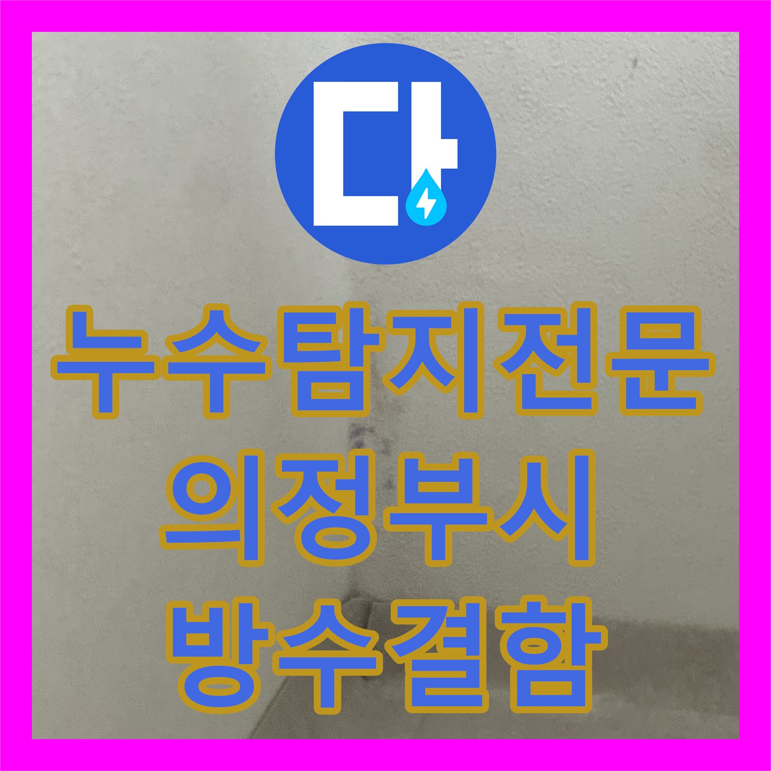 누수탐지전문 장판 아래 물기가 고인 화장실 방수 결함 진단 사례 경기 의정부시