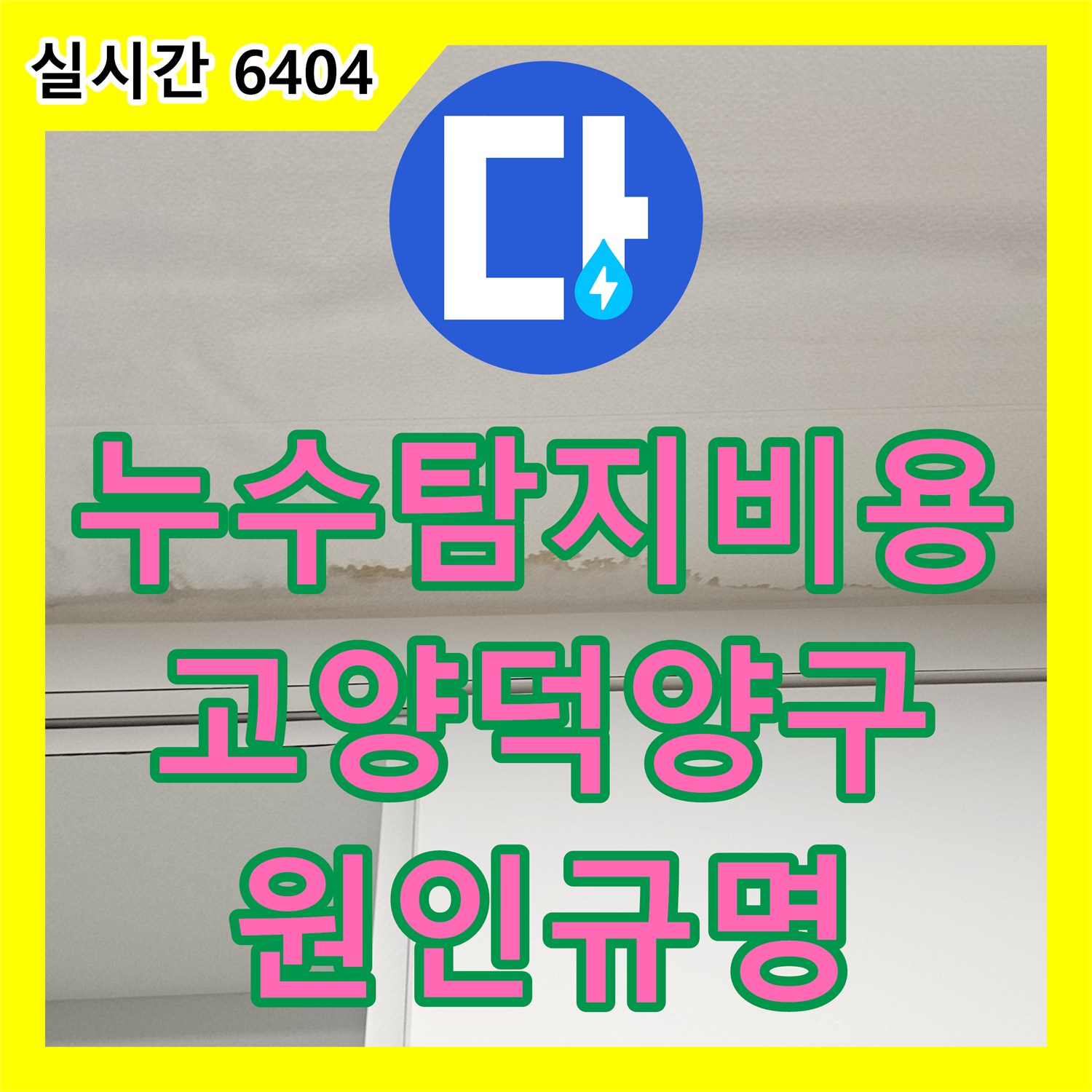 누수탐지비용 안내와 함께 복층 빌라 주방 천장의 수분 침투 원인을 정밀하게 분석한 경기 고양시 덕양구 현장