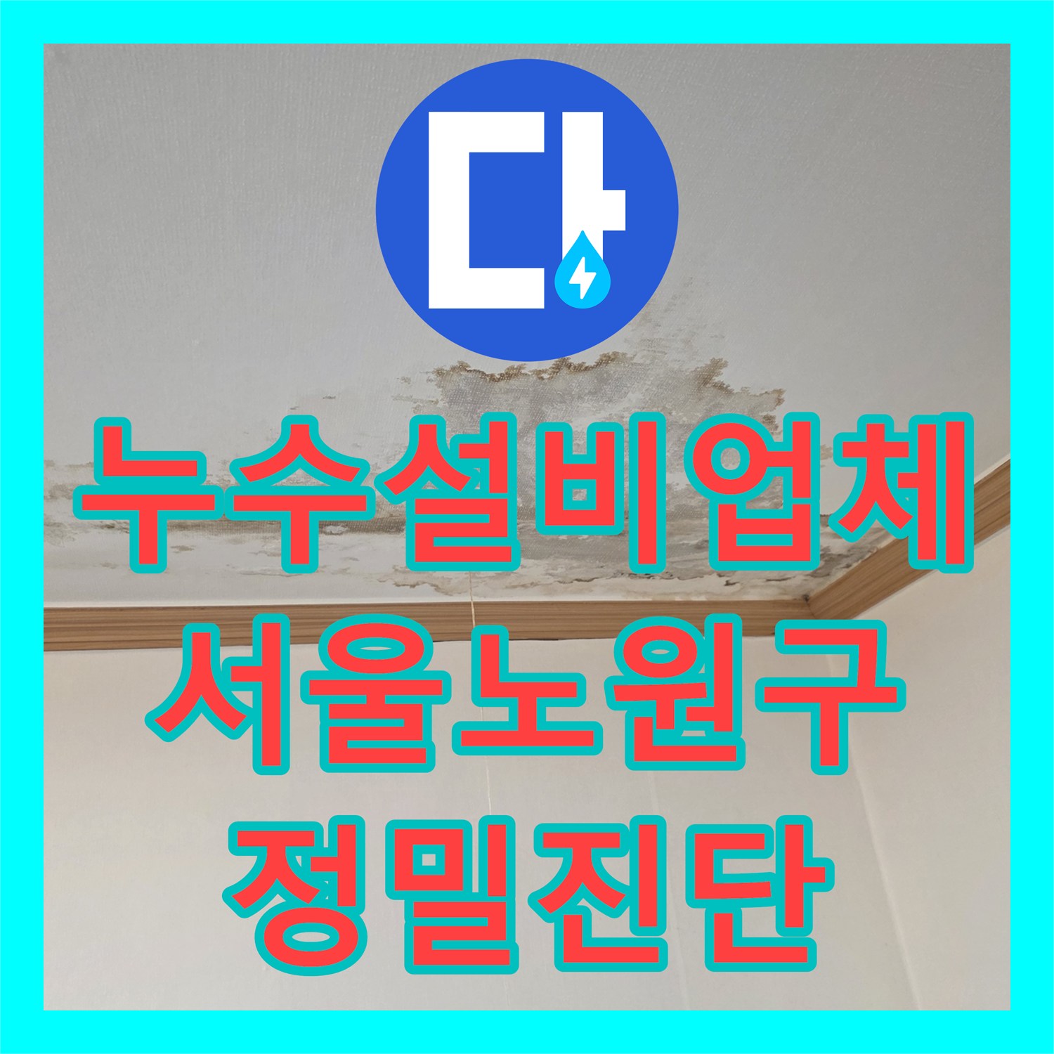 누수설비업체 5층 탑층 천장 물샘 현상 정밀 진단 과정 서울 노원구