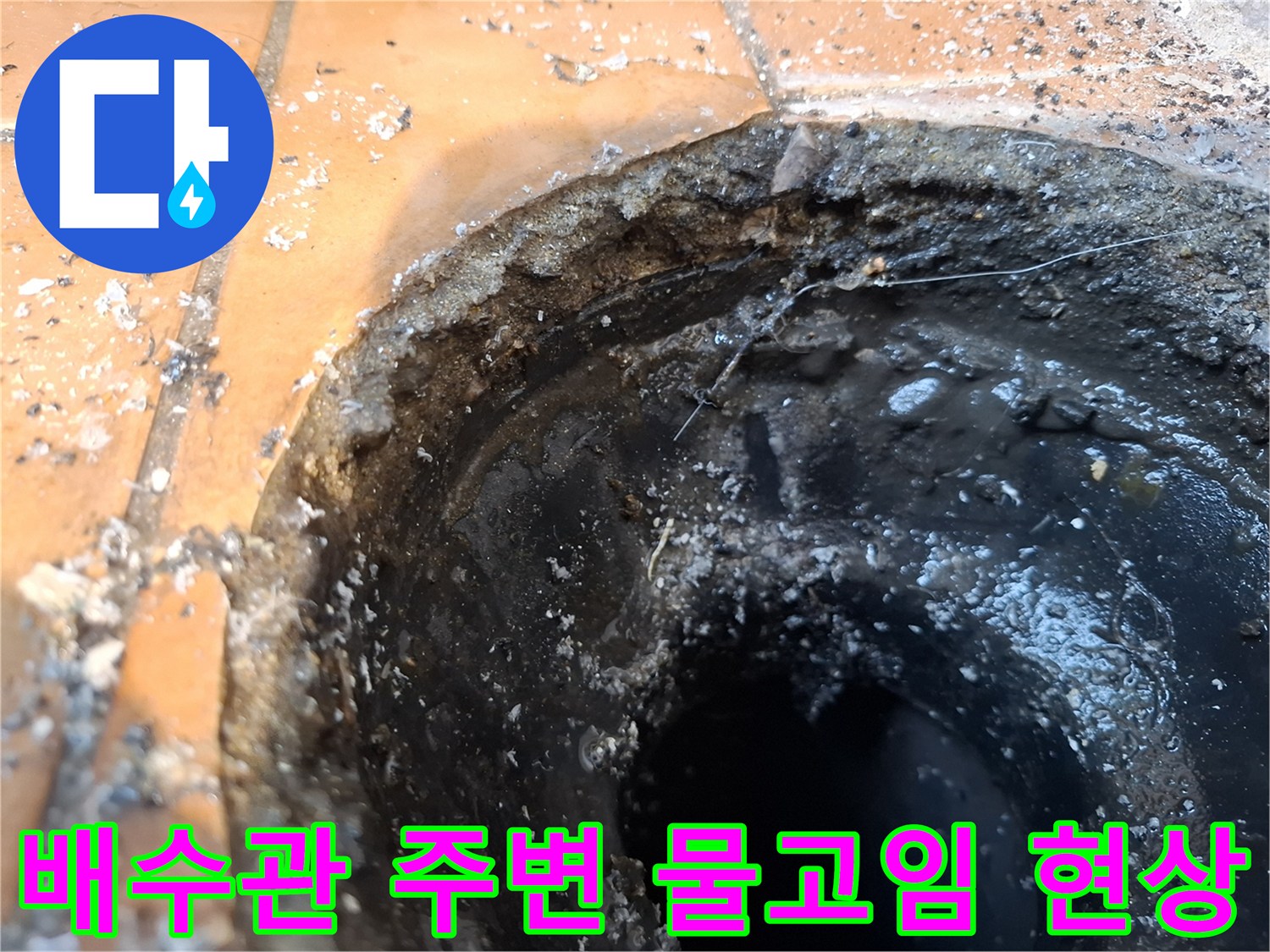 화장실-배수관-내부-물고임과-오염된-상태
