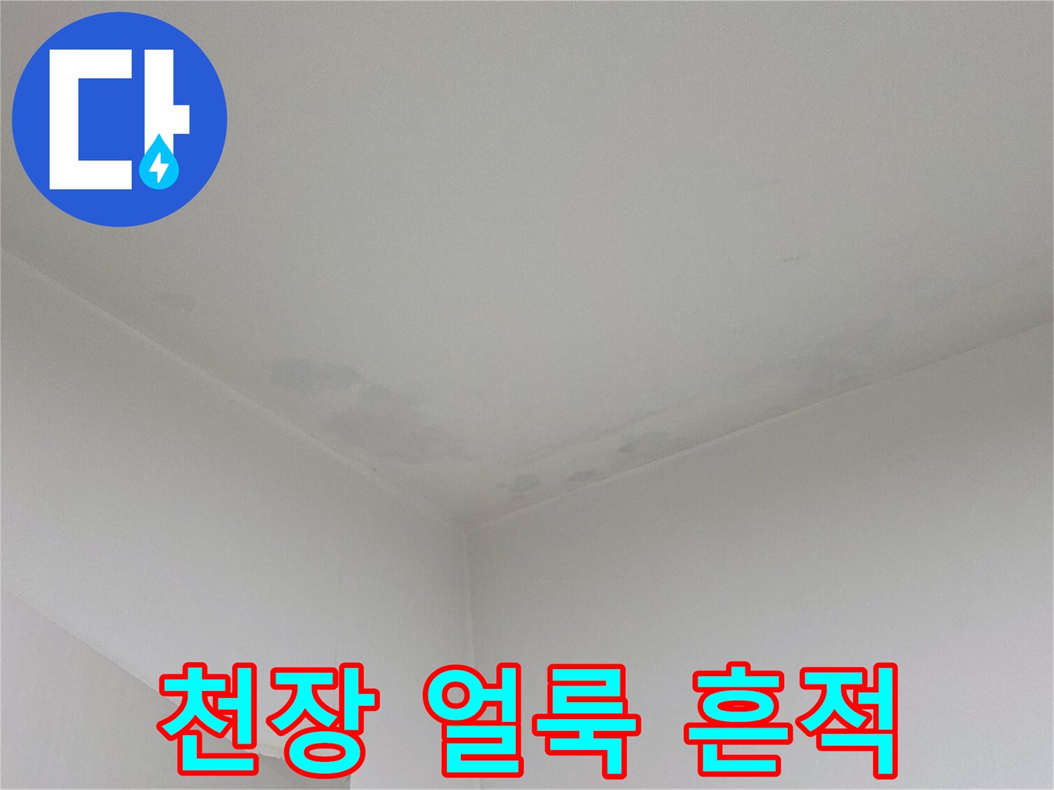 남양주 다산동 현장-천장 벽면의 젖은 얼룩 상태