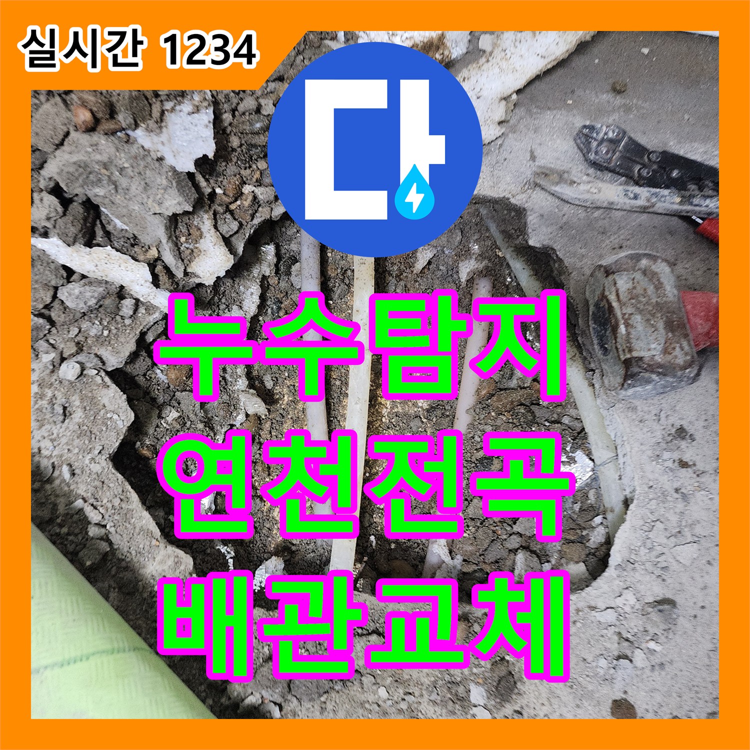 누수탐지 빌라 1층 싱크대 앞 배관 손상으로 인한 지하층 천장 누수를 정밀하게 해결한 사례 경기 연천군 전곡읍